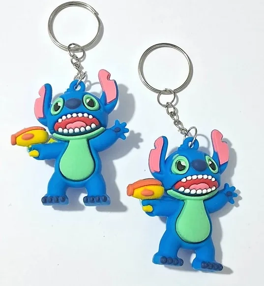Chaveiro Stitch 5,8cm Emborrachado Pacote com 2 Unidades