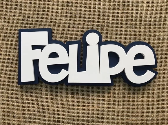 Letras Decorativas Nome de Parede Linha Sb