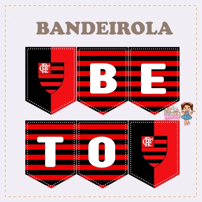 Kit Festa Só Um Bolinho FLAMENGO - Decoração de Festa