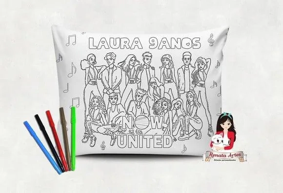 Almofada Pinte e Lave Now United