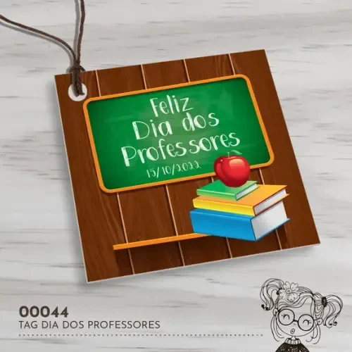 Tag Quadrada Dia dos Professores - 00044