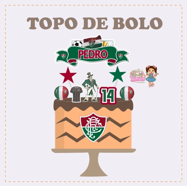 Kit Festa Só Um Bolinho FLUMINENSE - Decoração de Festa