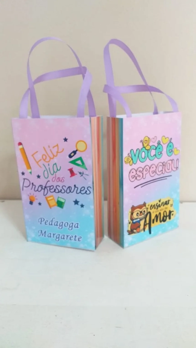 Sacolinhas Personalizadas Dia dos professores para Lembrancinhas