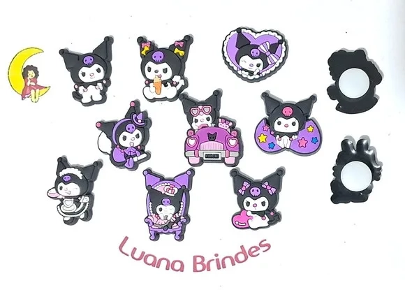 Adaptador P/crocs Kuromi Pacote com 6 Unidades