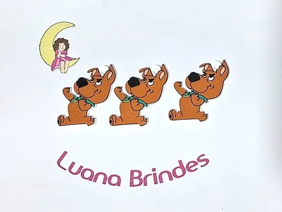Pingente Scooby-loo Acrílico Pacote com 6 Unidades