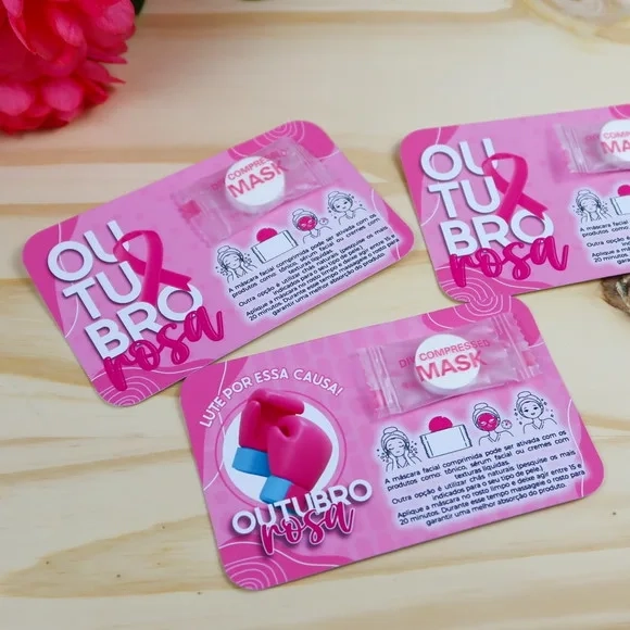 Card com Máscara Facial Outubro Rosa