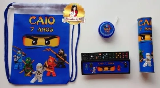 Ninjago - Kit Jogos na Mochila Ninjago Azul