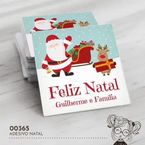 Adesivo Quadrado Natal - 00365