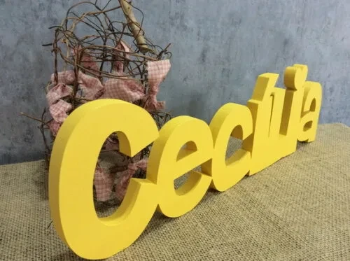 Letras Decorativas - nome em MDF Linha CH
