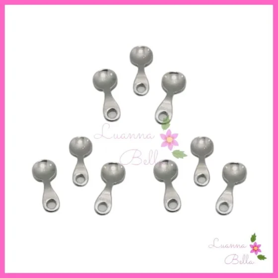 Mini Colher de Abs Prata - Pct c/10 Unidades