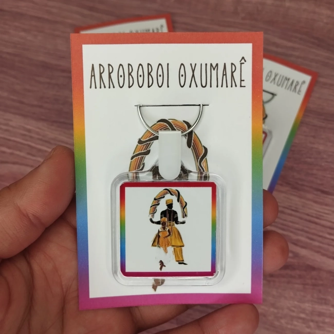 30 Unidades - Chaveiro Orixá Oxumarê Personalizado Lembrancinhas