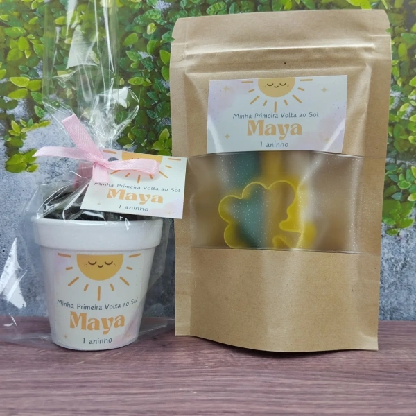 5 Uni. Kit Jardinagem + 5 Uni. Kit Massinha Zip Lock - Primeira volta ao Sol - Informar o tema no chat da compra.