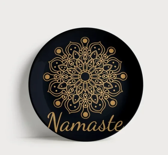 Prato Decorativo Porcelana Namaste Mandala