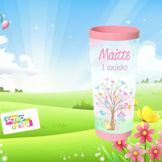30 Copos Long Drink Personalizado Festa Jardim Encantado