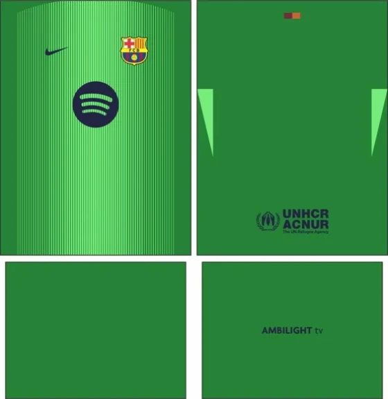 Arte Vetor Camisa Barcelona Goleiro 2025-2026