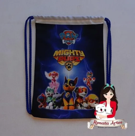 Mochila de Tecido Personalizada Super Filhotes