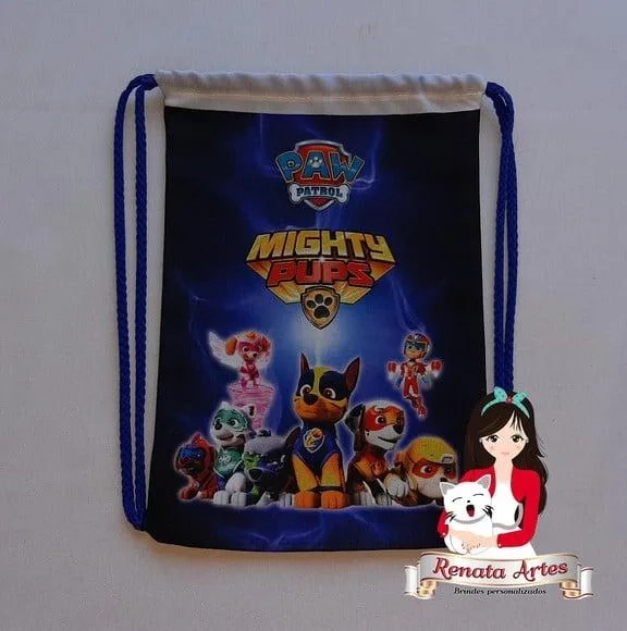 Mochila de Tecido Personalizada Super Filhotes
