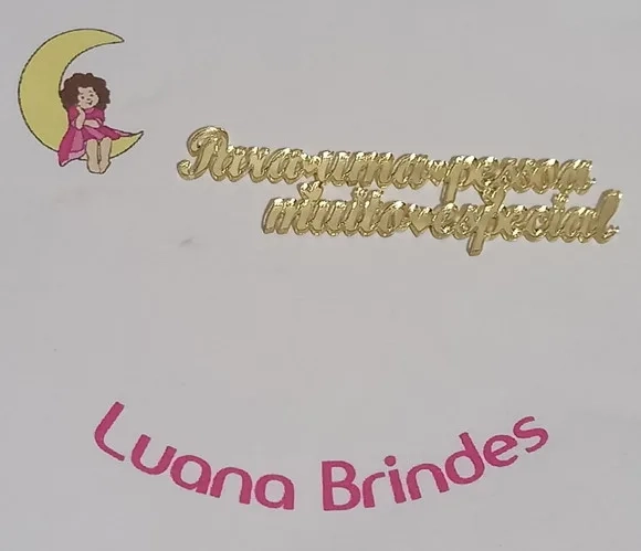 Plaquinha para Uma Pessoa Especial 3 Peças