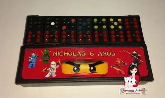 Dominó Personalizado Ninjago Vermelho