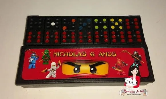 Dominó Personalizado Ninjago Vermelho