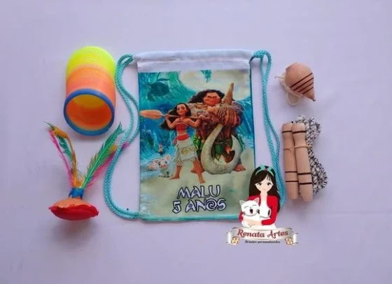 Mochila Boa Infância Personalizada Tema Moana