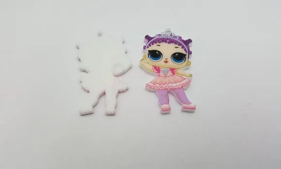 Pingente LOL Bailarina em Acrílico UV de 4cm