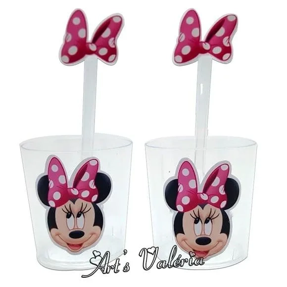 Copinho Brigadeiro c/ Colher Minnie Rosa