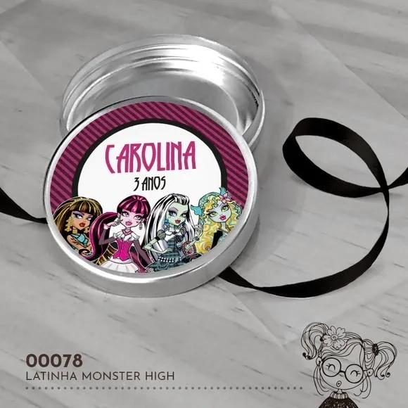 Latinha Adesivada Monster High - 00078