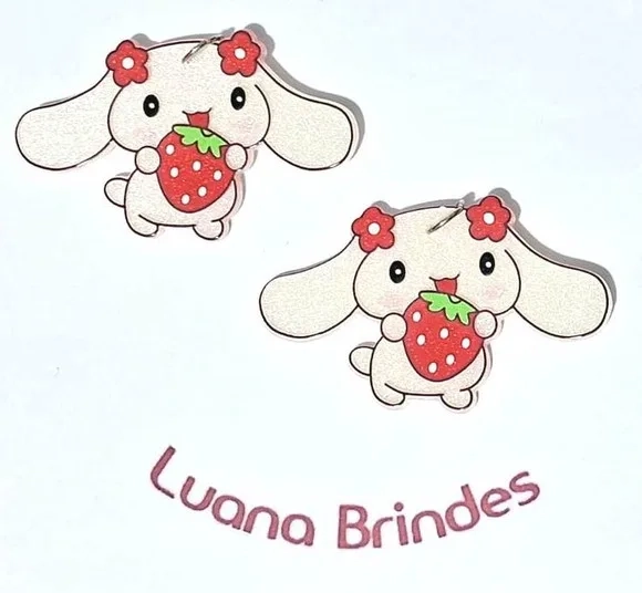 Pingente Cinamoroll Acrílico 3,6cm Pacote com 6 Unidades