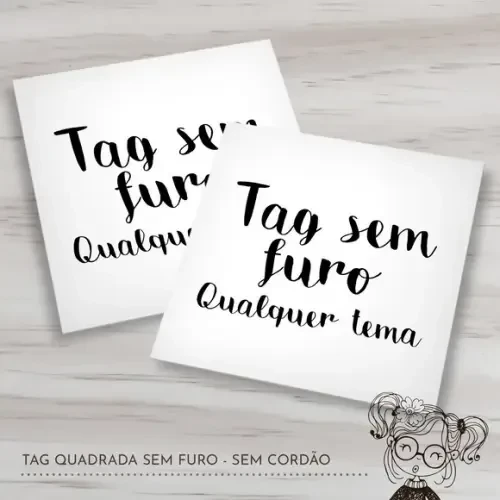 Tag Quadrada sem Furo sem Cordão