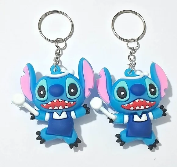 Chaveiro Stitch Emborrachado Pacote com 2 Unidades