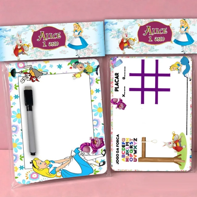 Lousa Magica Personalizada lembrancinhas da Alice no Pais das Maravilhas