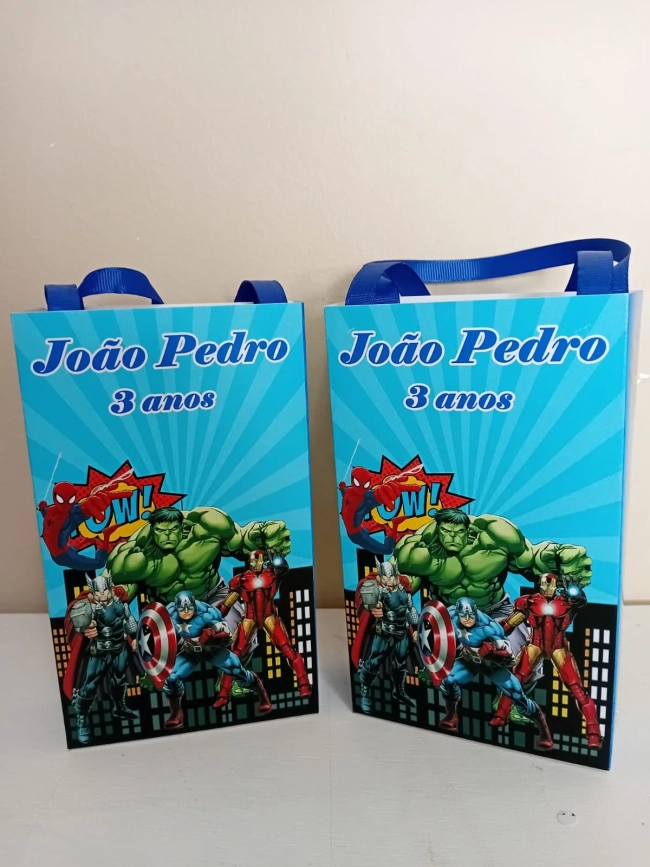 Sacolinhas Personalizadas Vingadores para Lembrancinhas