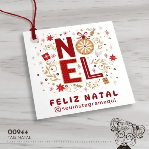 Tag Quadrada Natal - 00944