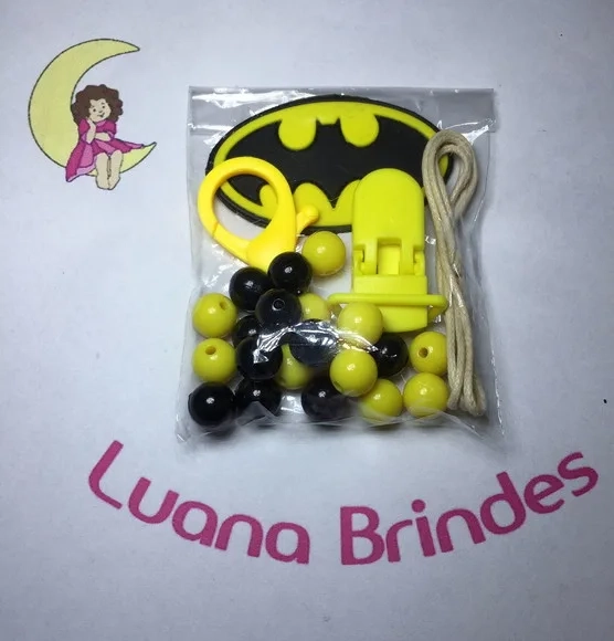 Kit Prendedor de Chupeta Símbolo batman 1 Kit.