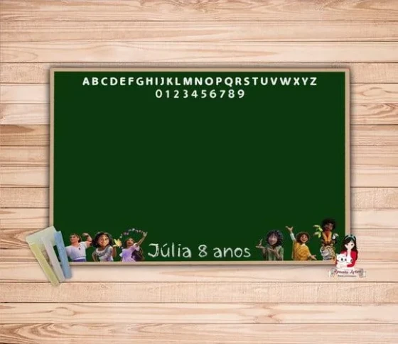 Lousa Personalizada com Giz Encanto