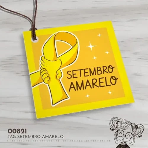 Tag Quadrada Setembro Amarelo - 00821
