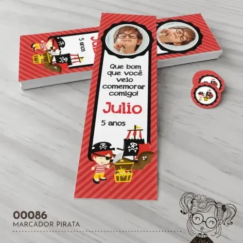 Marcador de Livro Pirata - 00086