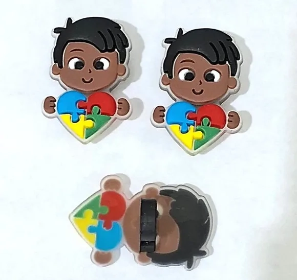 Ponteira P/lápis Menino Símbolo Autismo - 6 Unidade