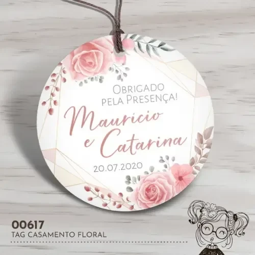 Tag Redonda Casamento - 00617