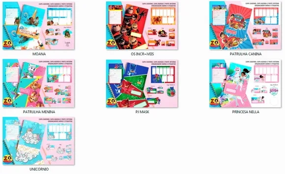 25 Kits Digital Volta as Aulas - Etiquetas e Capas