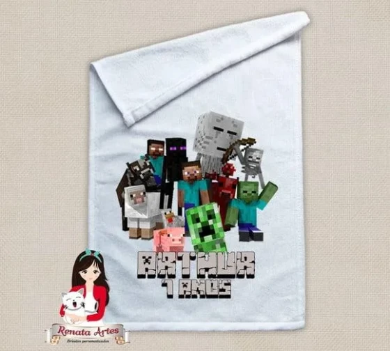 Toalhinha Personalizada Minecraft