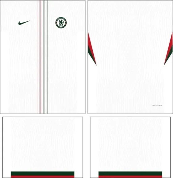 Arte Vetor Camisa Chelsea Visita 2025-2026