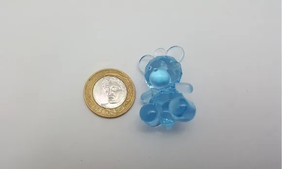 Pingente Ursinho de Acrílico de 4cm