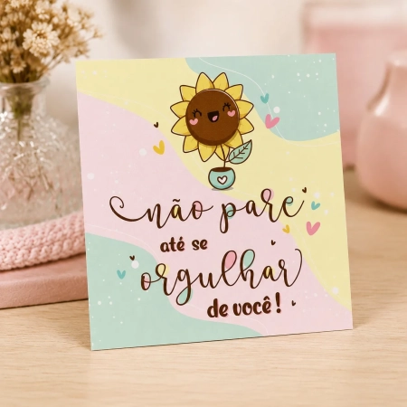 25 un Cartão de Motivacional Girasol