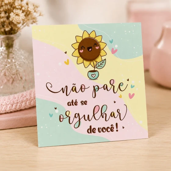25 un Cartão de Motivacional Girasol
