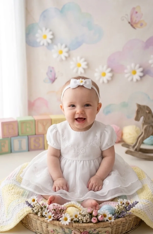 Kit 5 Faixinhas para Bebê - Laços Recém-Nascida RN - Saída de Maternidade - Enxoval de Menina - Ensaio Newborn