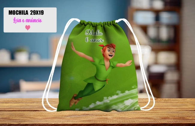 Mochilinha personalizada para lembrancinhado do Petter Pan