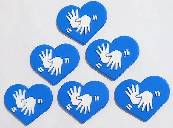 Aplique Coração Libras Emborrachado - 6 Unidades