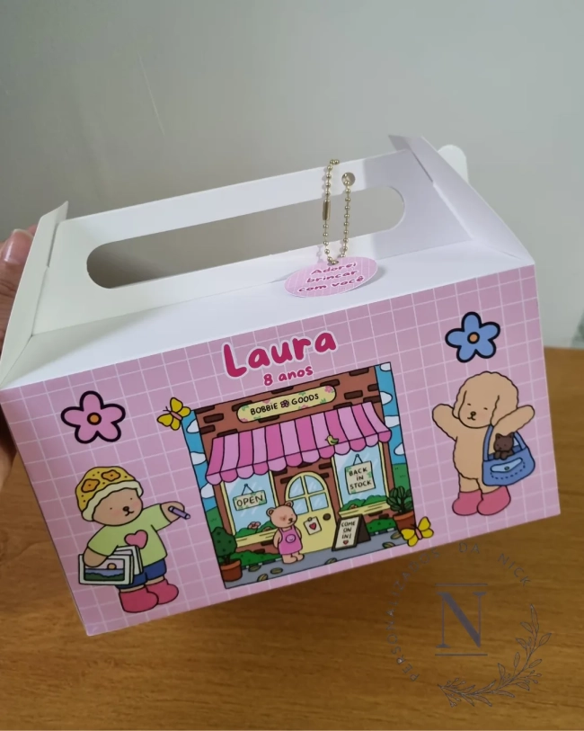 Maleta Personalizada Lembrancinha Bobbie Goods